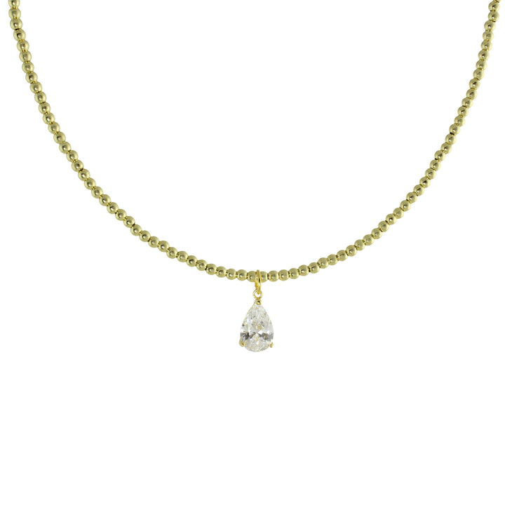 SOLITAIRE BALL CHAIN CHOKER