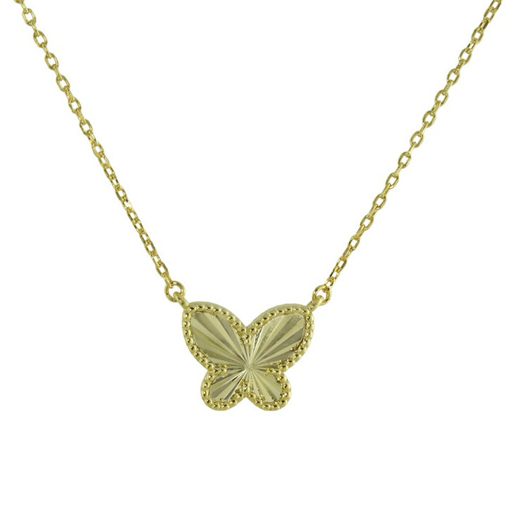 MINI FLUTED BUTTERFLY NECKLACE