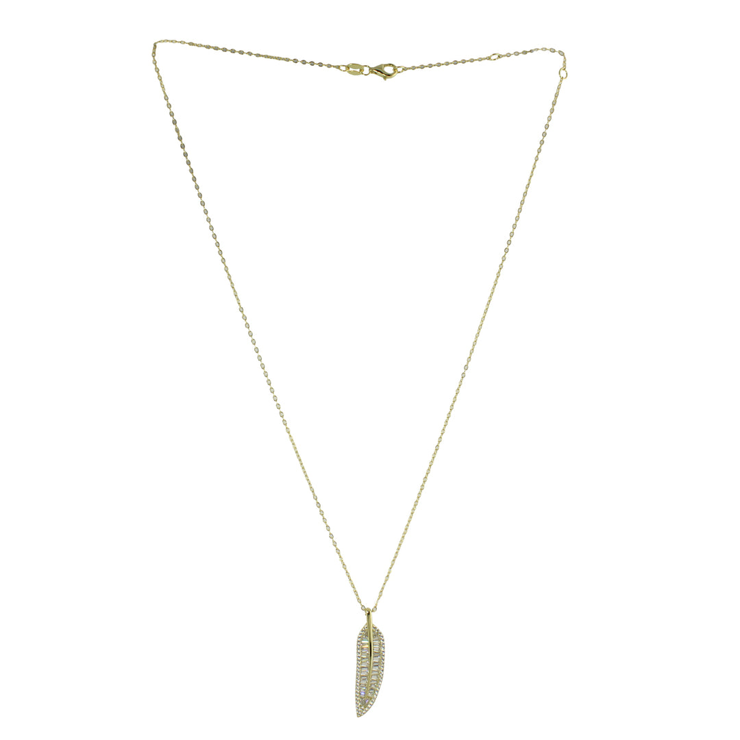 BAGUETTE FEATHER NECKLACE