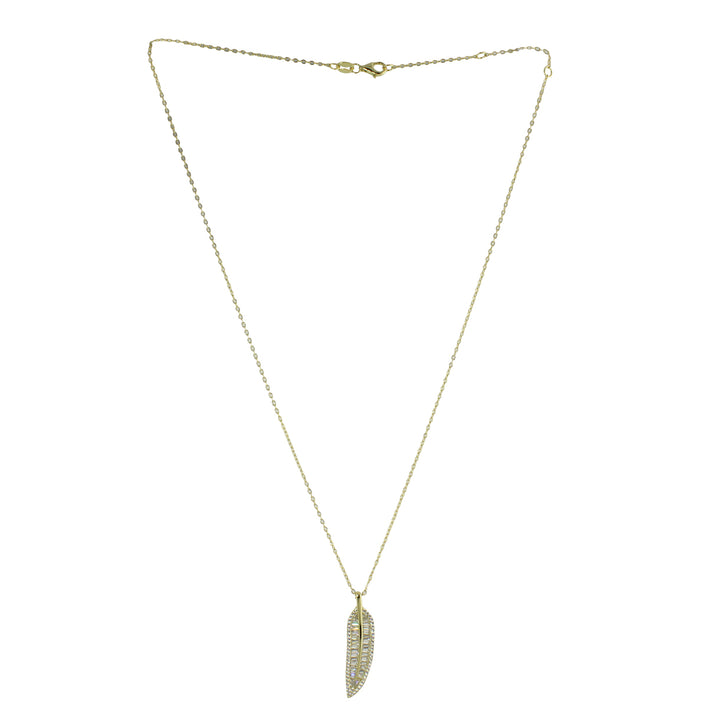 BAGUETTE FEATHER NECKLACE