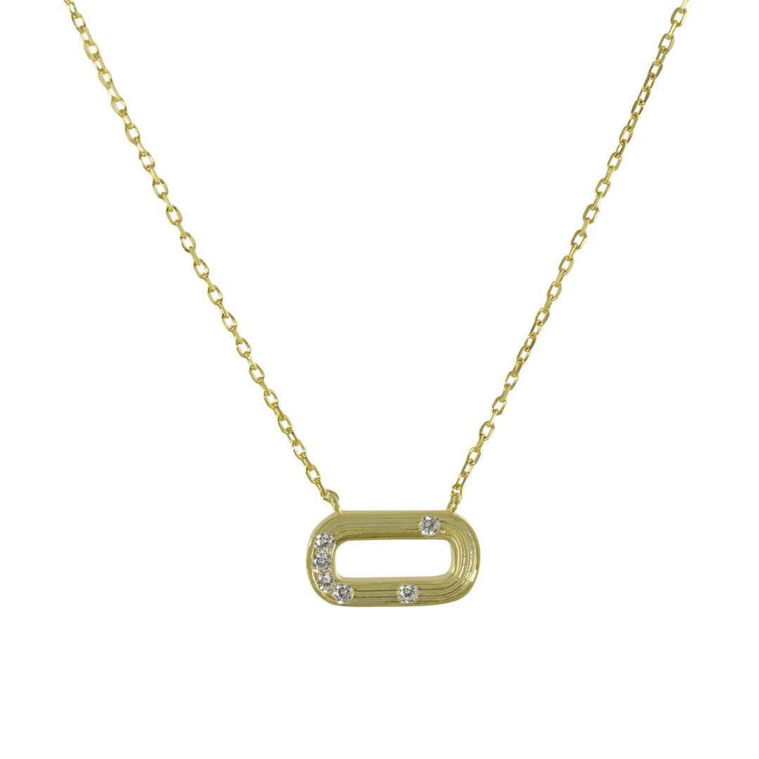 PAVÈ RECTANGLE NECKLACE