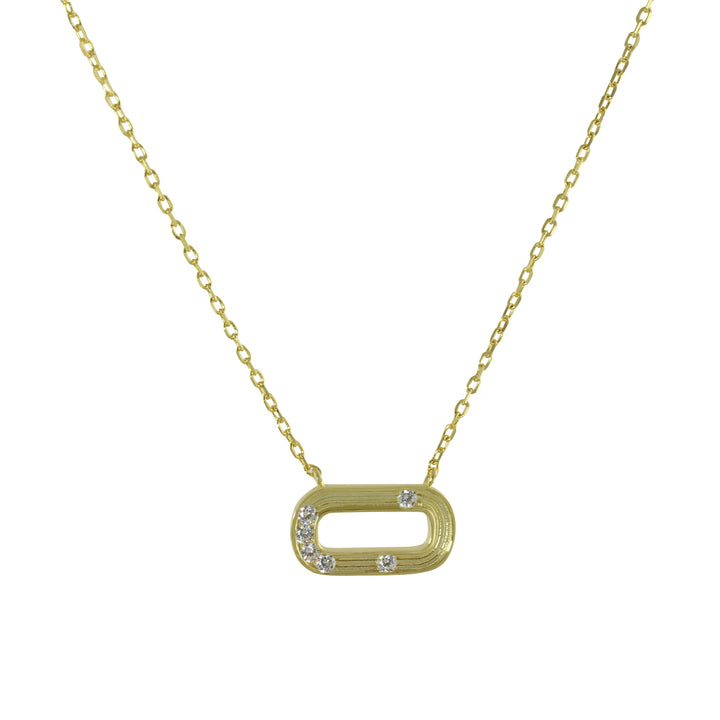 PAVÈ RECTANGLE NECKLACE