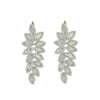 Diamonds baguette leaf earrings