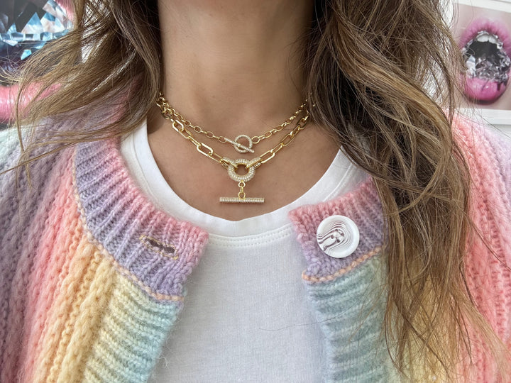 PAVÈ TOGGLE NECKLACE