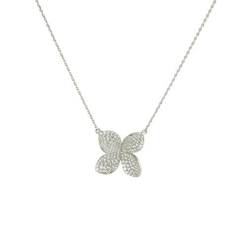 BIG PAVÈ FLOWER NECKLACE