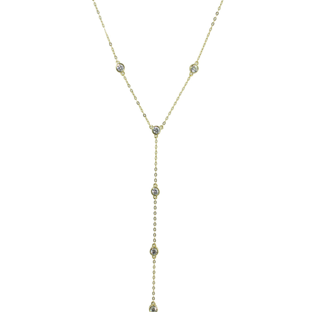 DELICATE DIAMOND STATION LARIAT NECKLACE