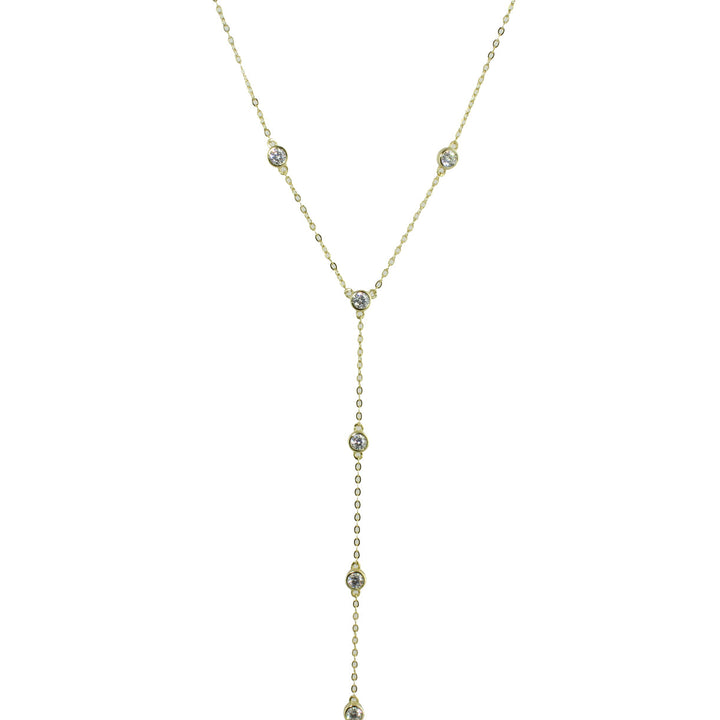 DELICATE DIAMOND STATION LARIAT NECKLACE