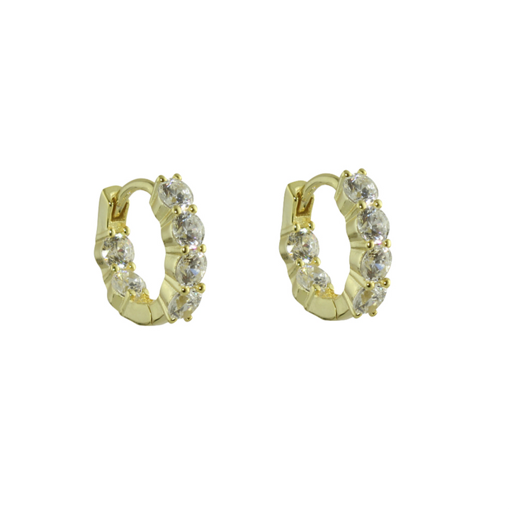 4 STONE HUGGIES EARRINGS