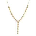 FLAT OVAL DISC Y NECKLACE