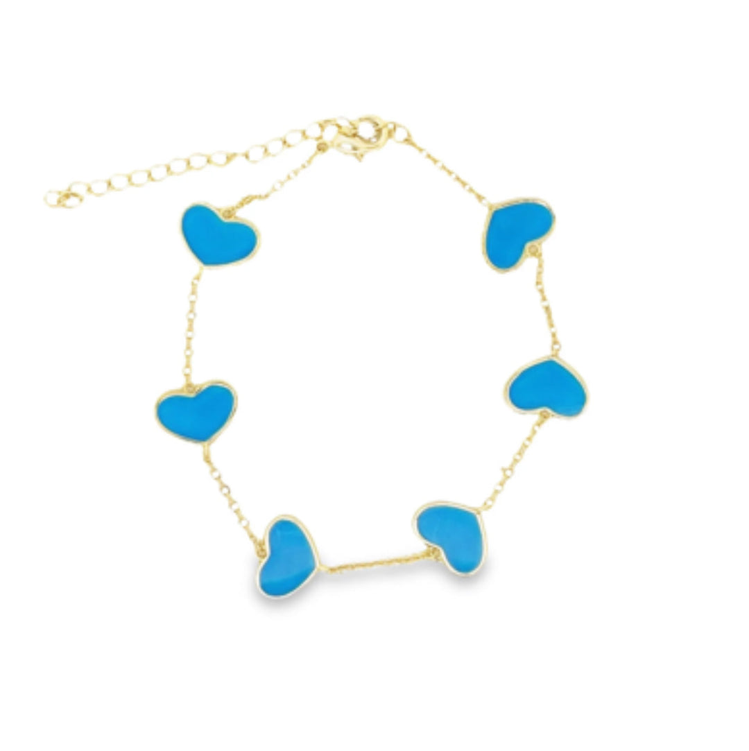 MULTI ENAMEL HEART NECKLACE