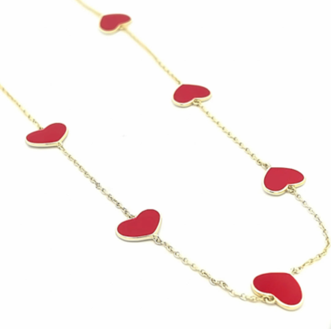 MULTI ENAMEL HEART BRACELET