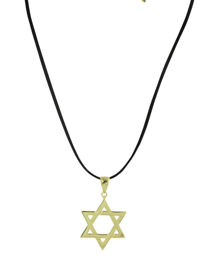 CORD WRAP LARGE STAR OF DAVID CHOKER