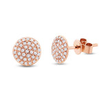 PAVÈ DISC STUD EARRINGS