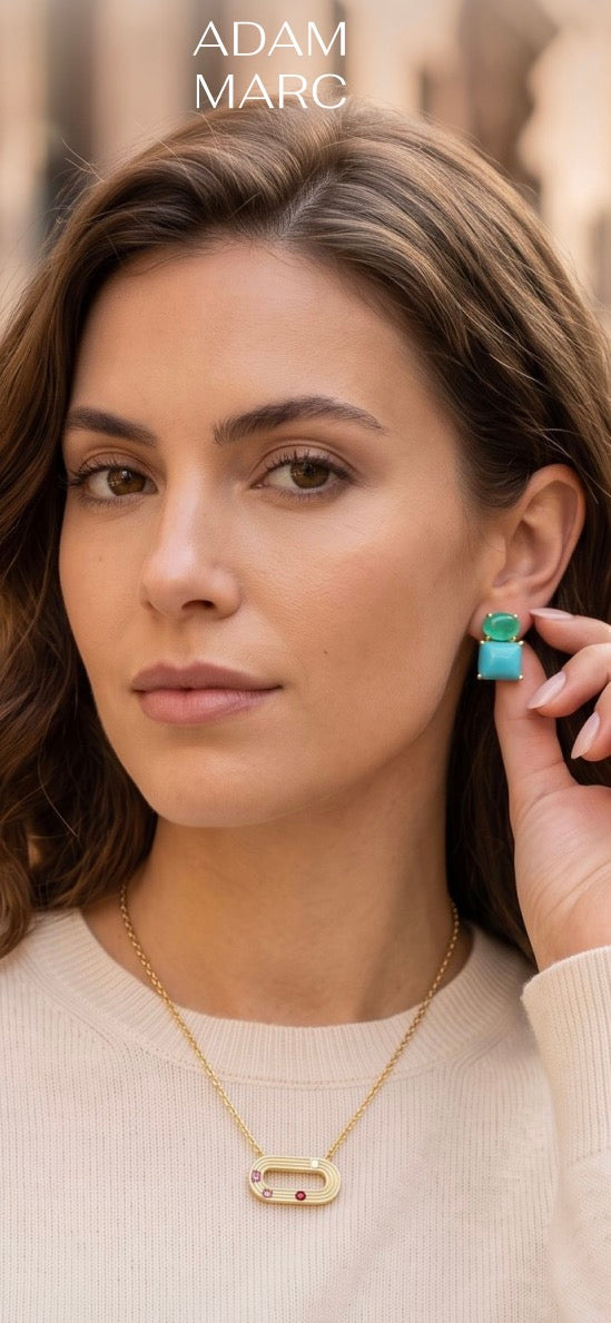 PAVÈ RECTANGLE NECKLACE