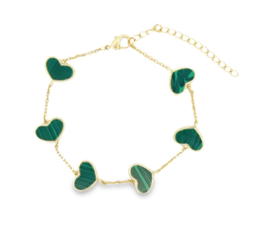 MULTI ENAMEL HEART BRACELET