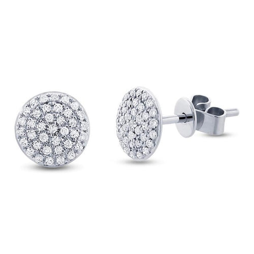 PAVÈ DISC STUD EARRINGS