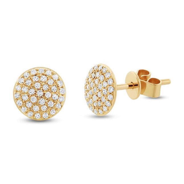 PAVÈ DISC STUD EARRINGS