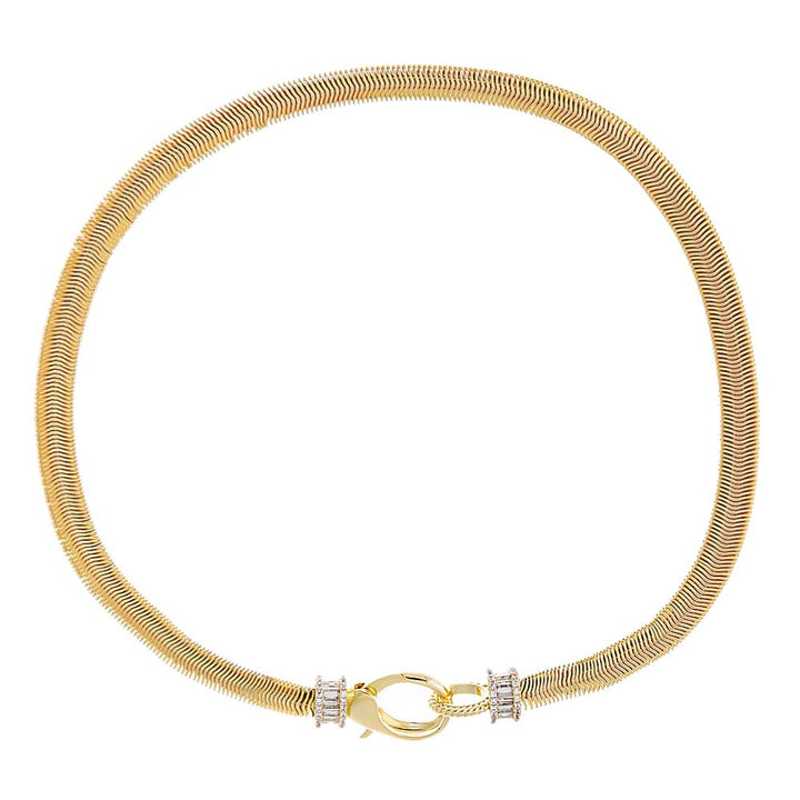 CENTER LOCKING SNAKE NECKLACE