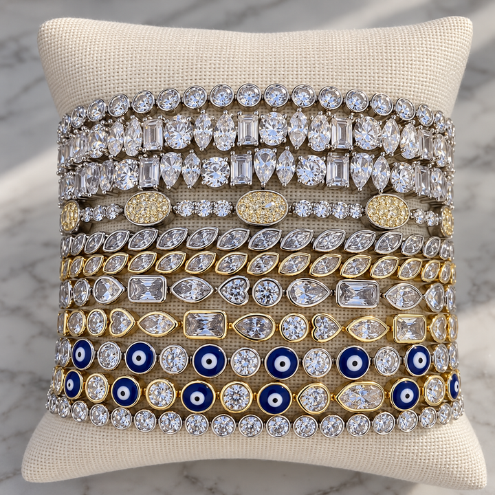 MULTI MIXED SHAPE TENNIS BRACELET