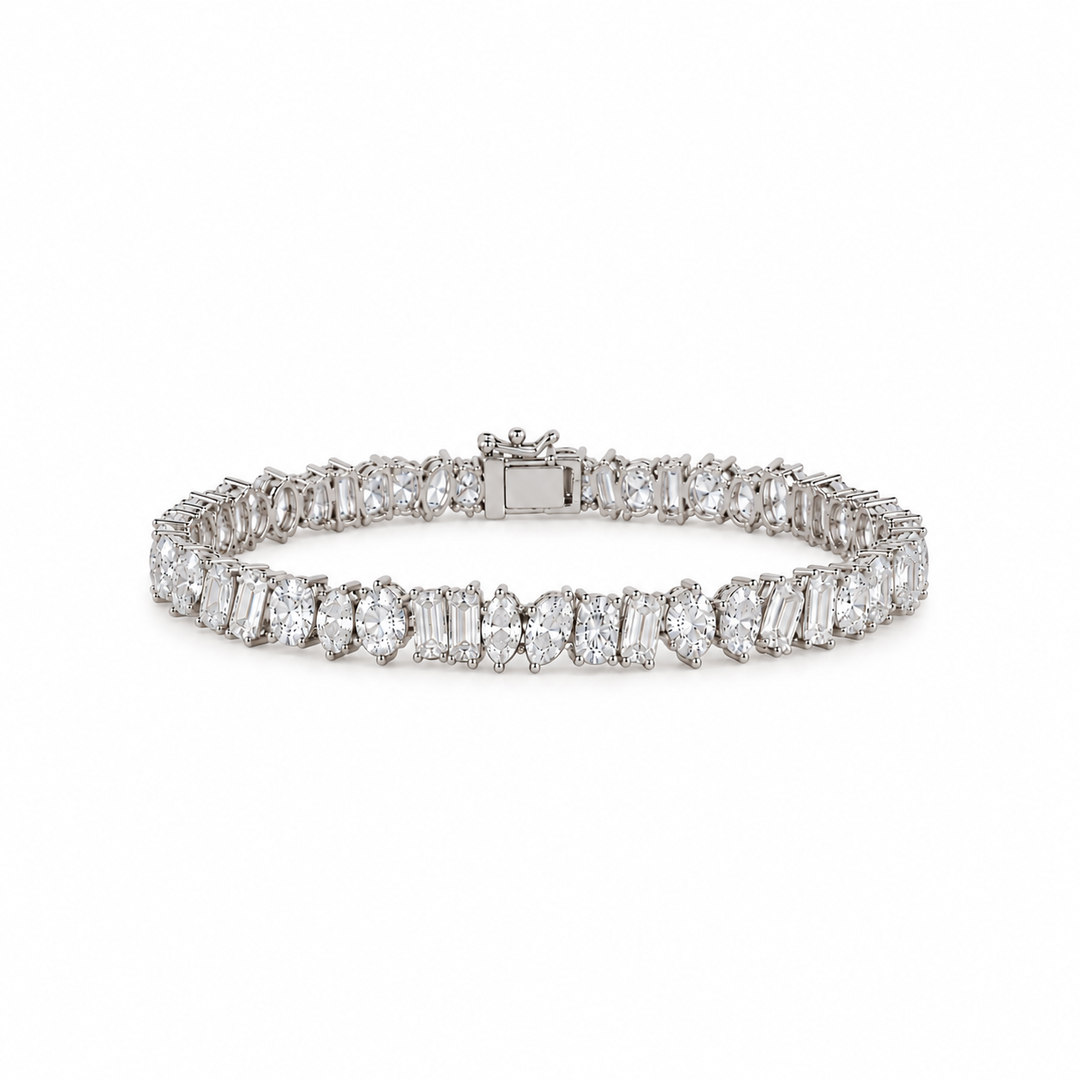 MULTI MIXED SHAPE TENNIS BRACELET