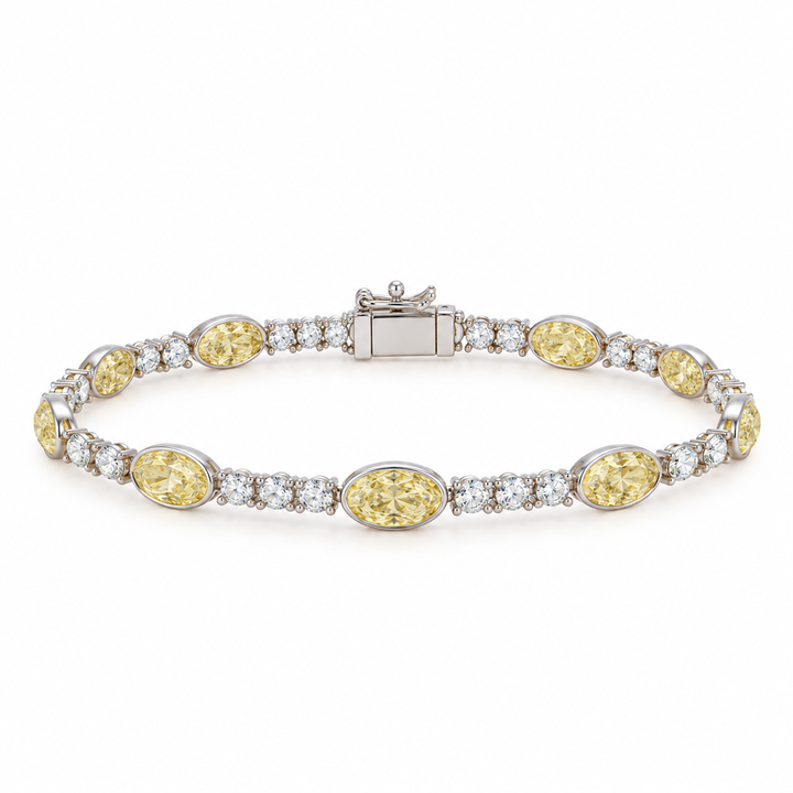 CANARY OVAL TENNIS BRACELET