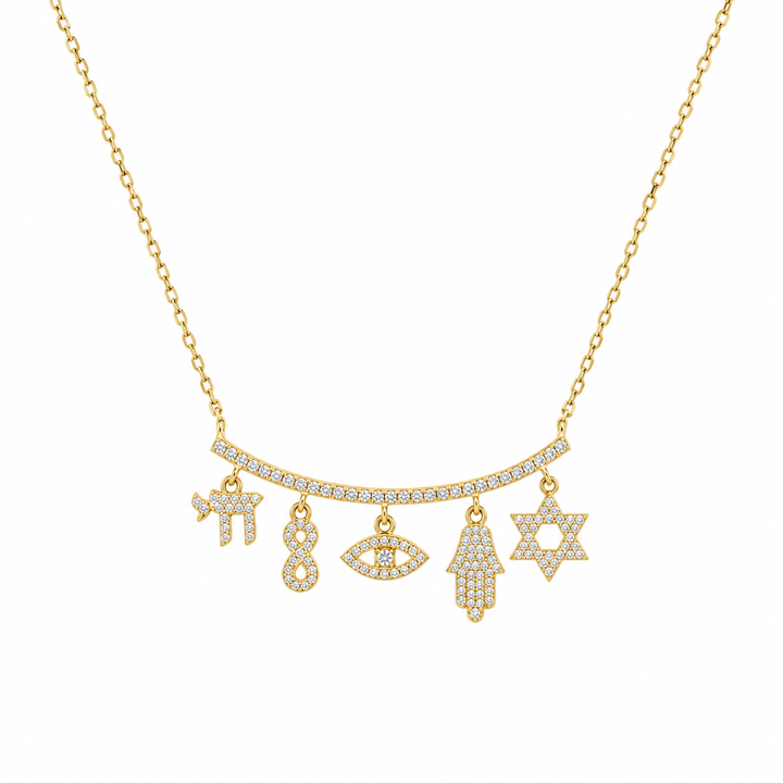 SYMBOLIC CHARMS BAR NECKLACE