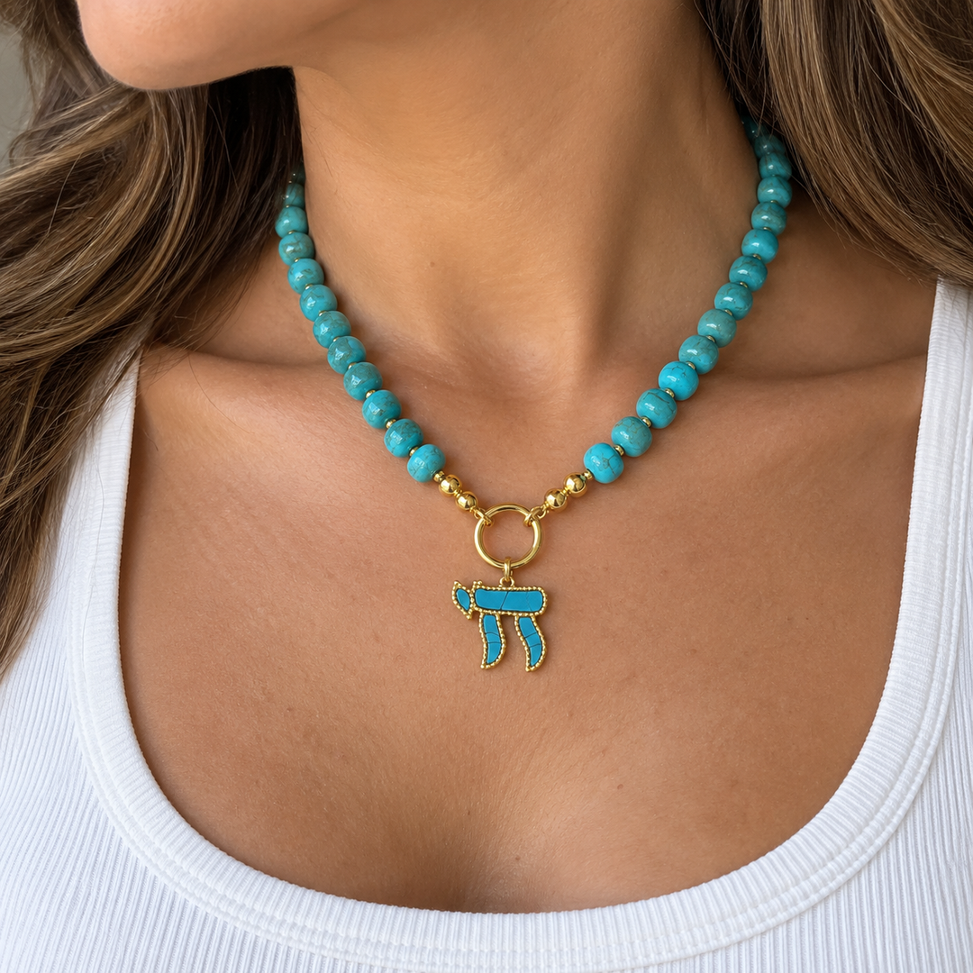 COLOR BEAD CHAI NECKLACE