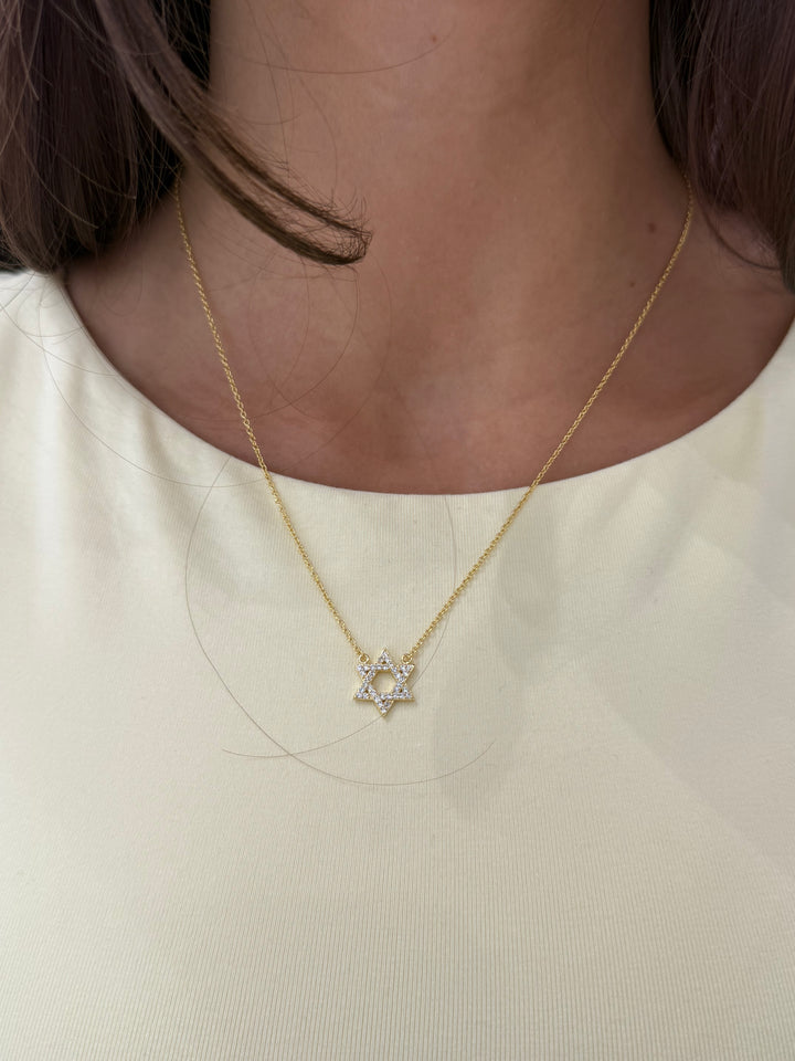 CZ STAR OF DAVID NECKLACE