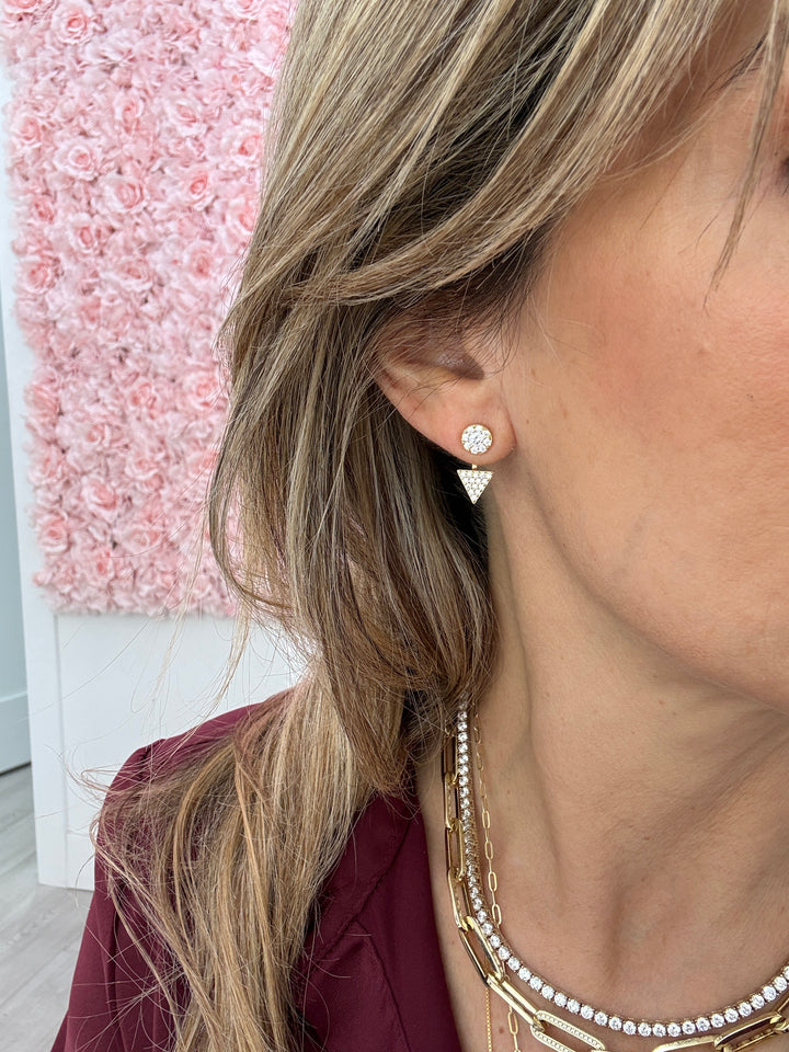 CIRCLE &amp; TRIANGLE EAR JACKET