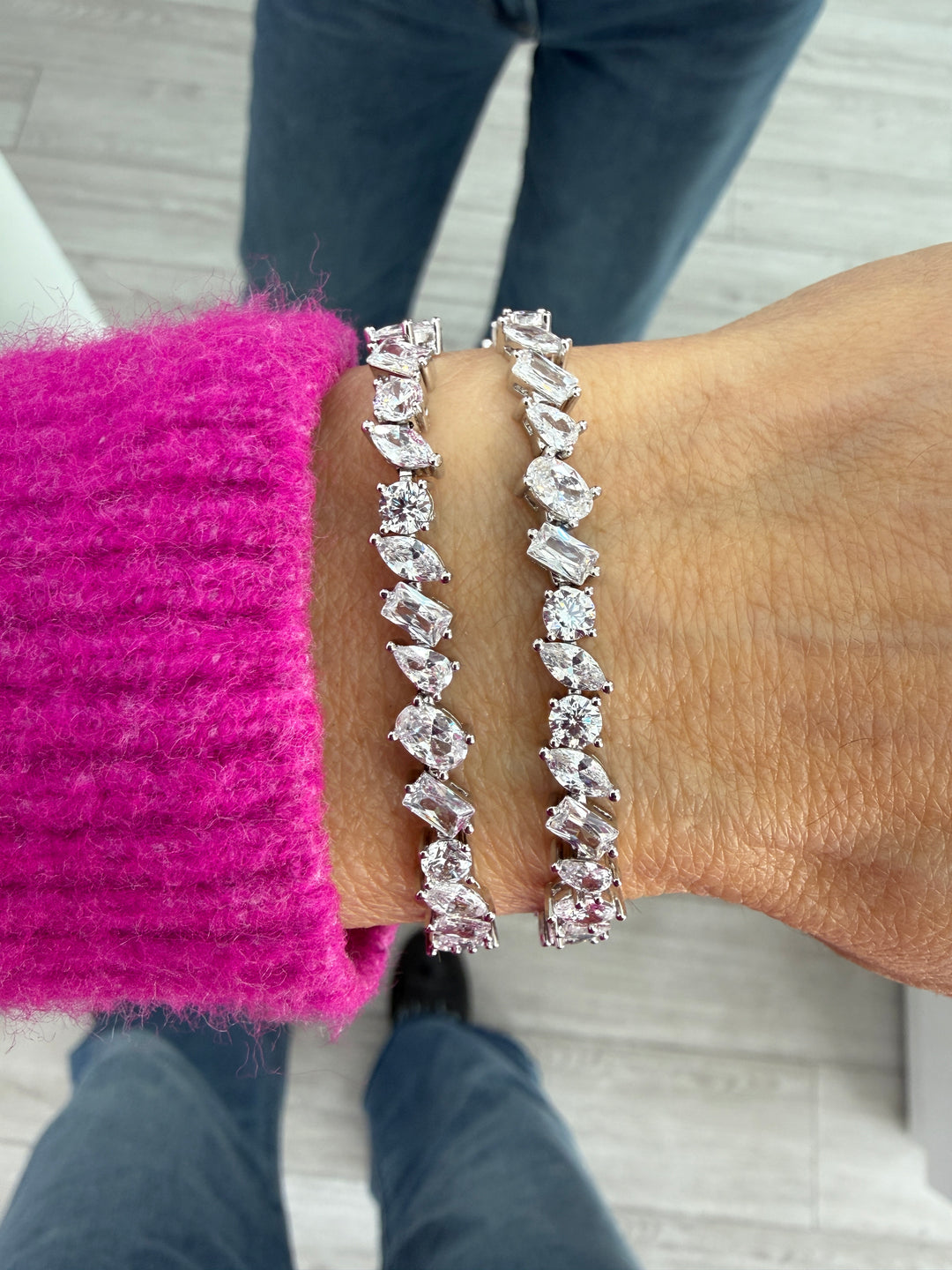 MIXED SHAPE TENNIS BRACELET