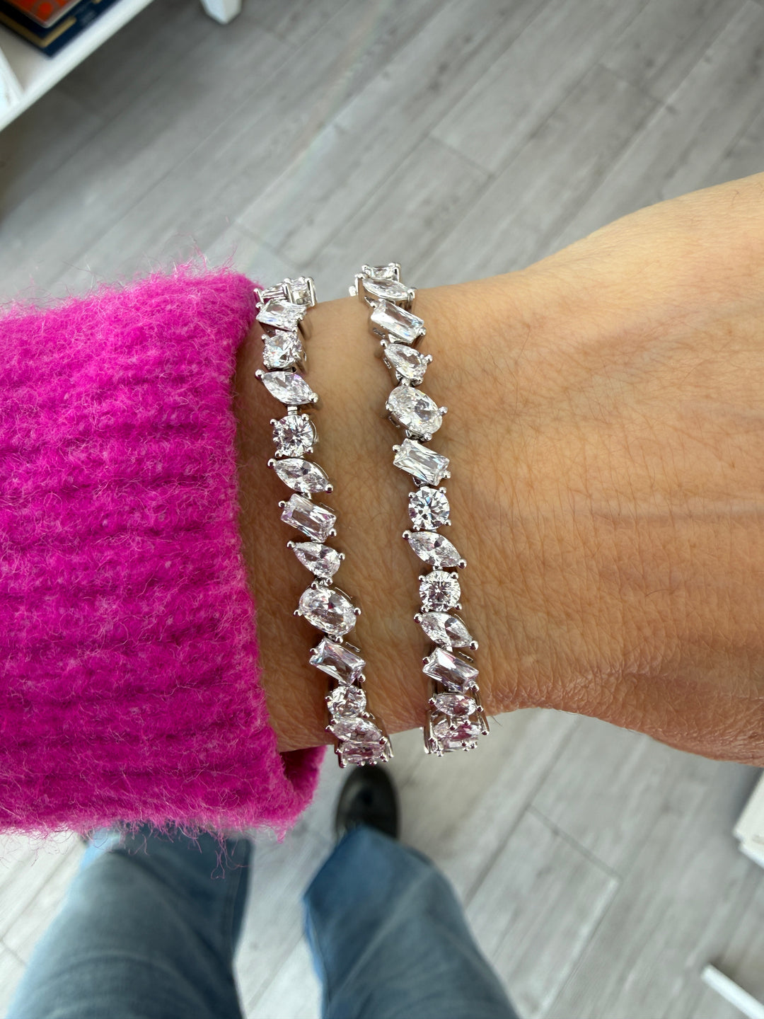 MIXED SHAPE TENNIS BRACELET