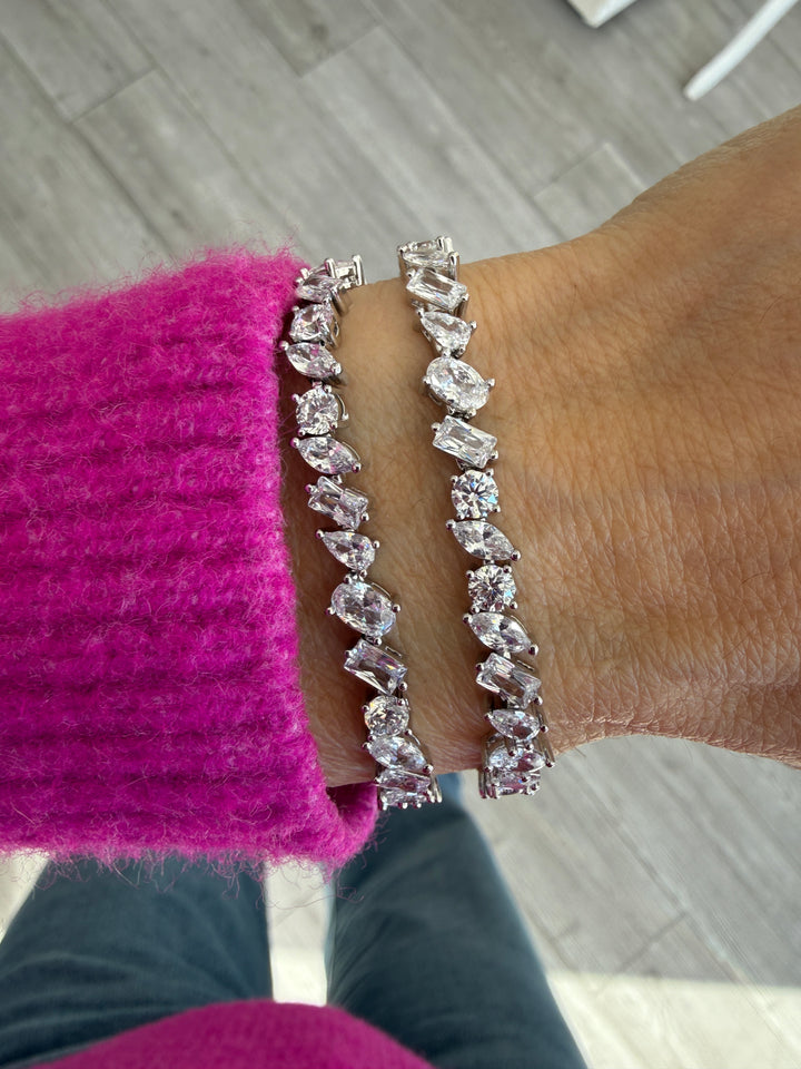 MIXED SHAPE TENNIS BRACELET