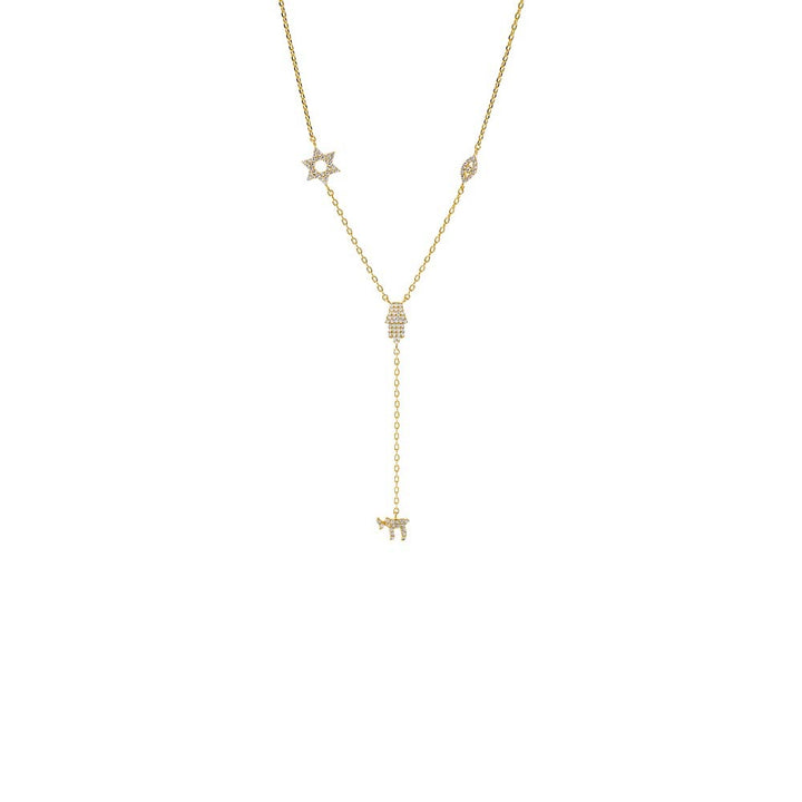 STAR EYE CHAI HAMSA LARIAT