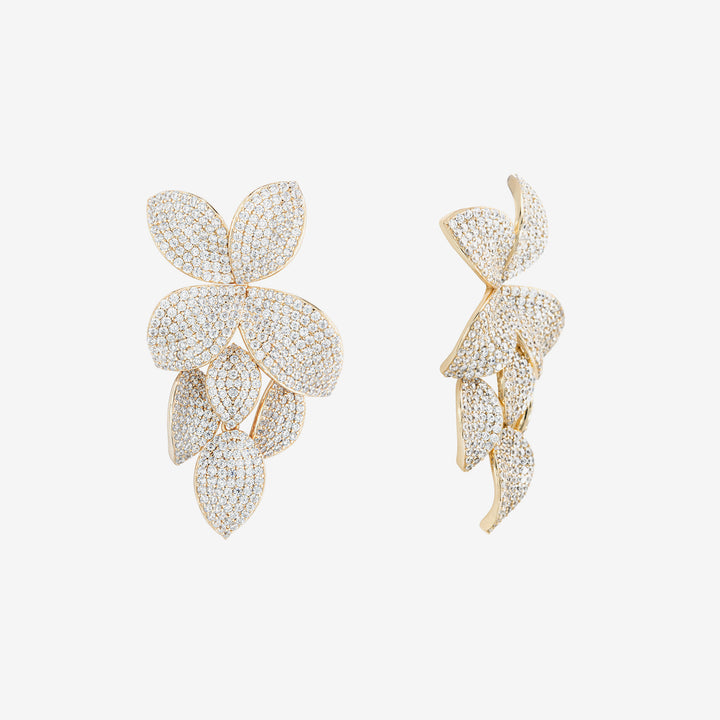 PAVÈ FLOWER DROP EARRINGS