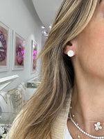 PAVÈ DISC STUD EARRINGS