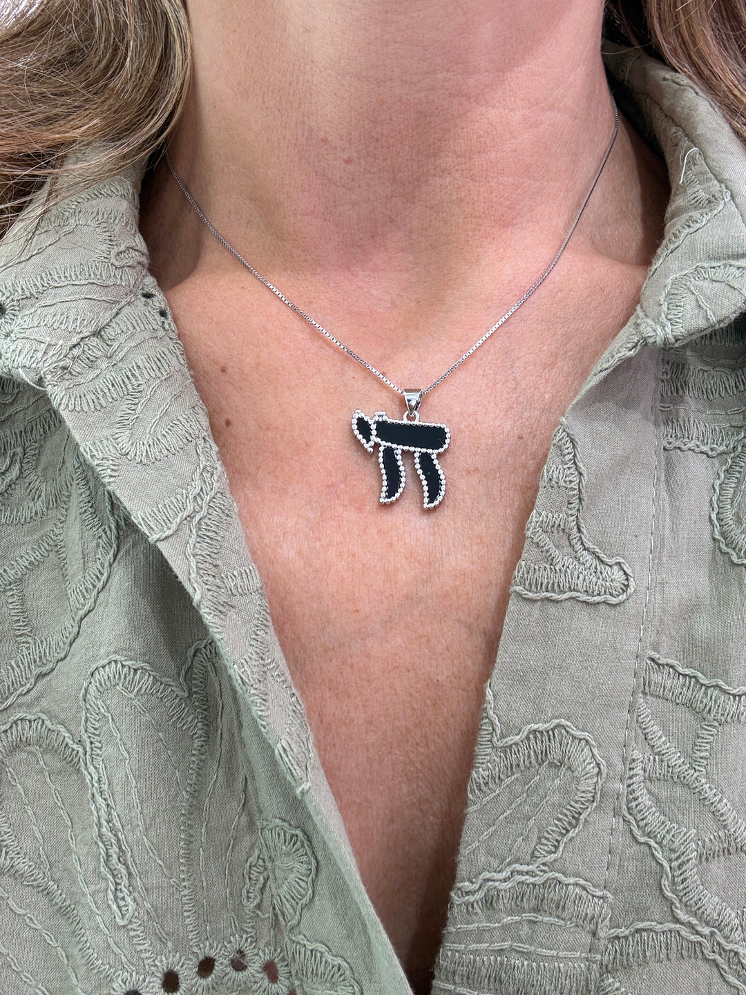 BEAD BORDER CHAI NECKLACE