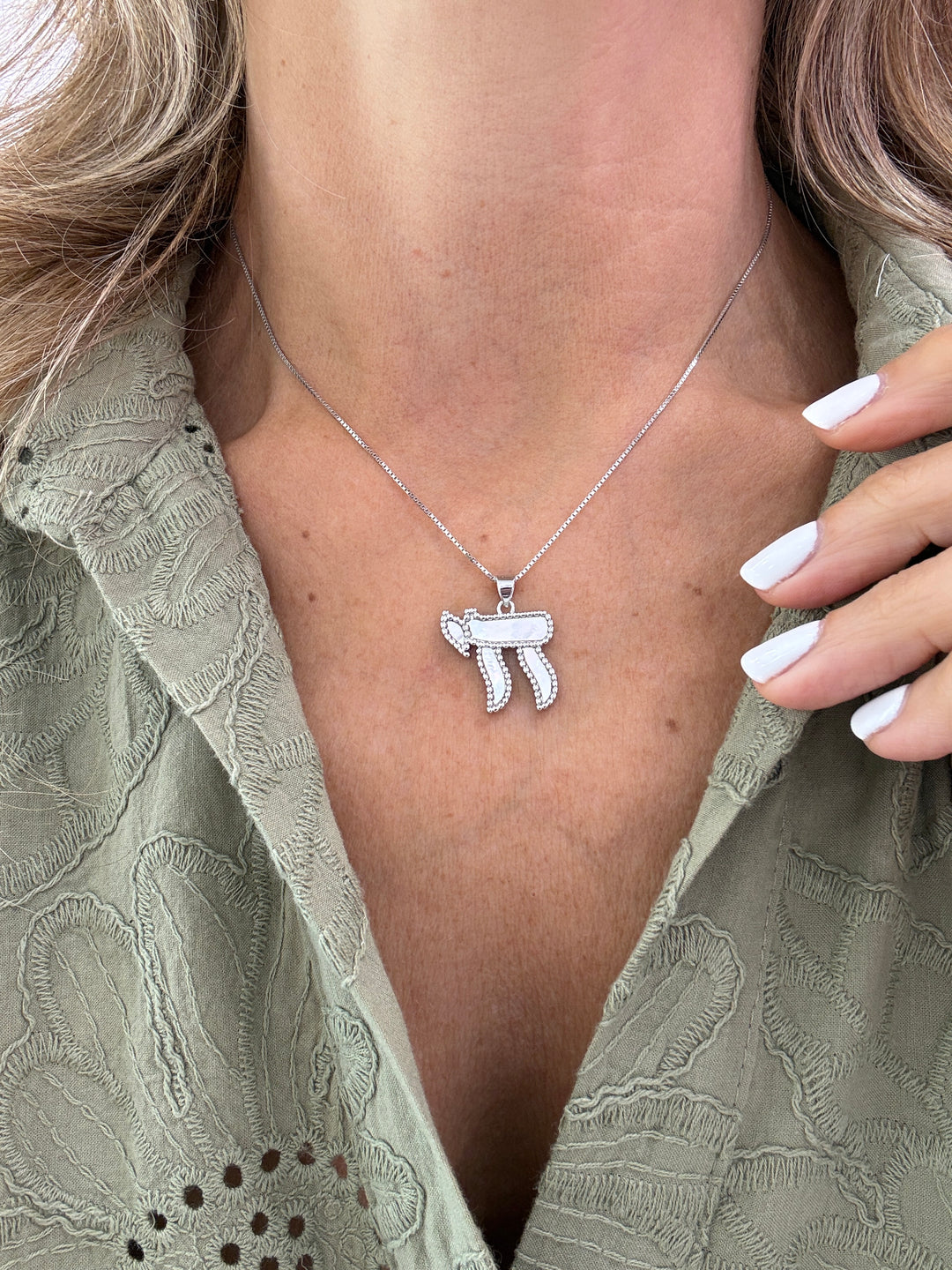BEAD BORDER CHAI NECKLACE