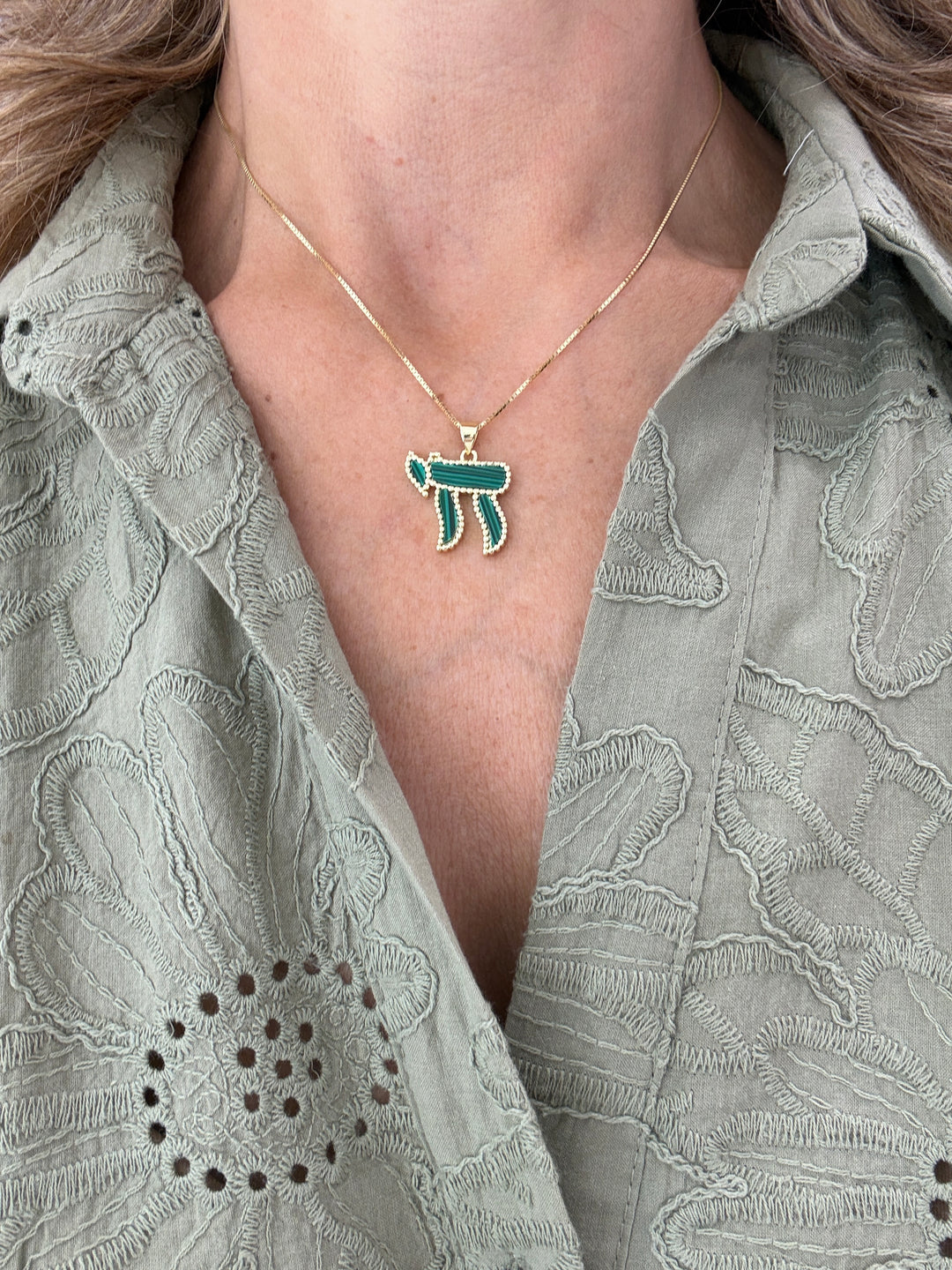 BEAD BORDER CHAI NECKLACE
