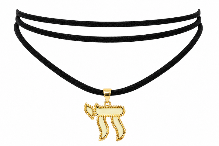 BEAD CHAI WRAP CORD CHOKER