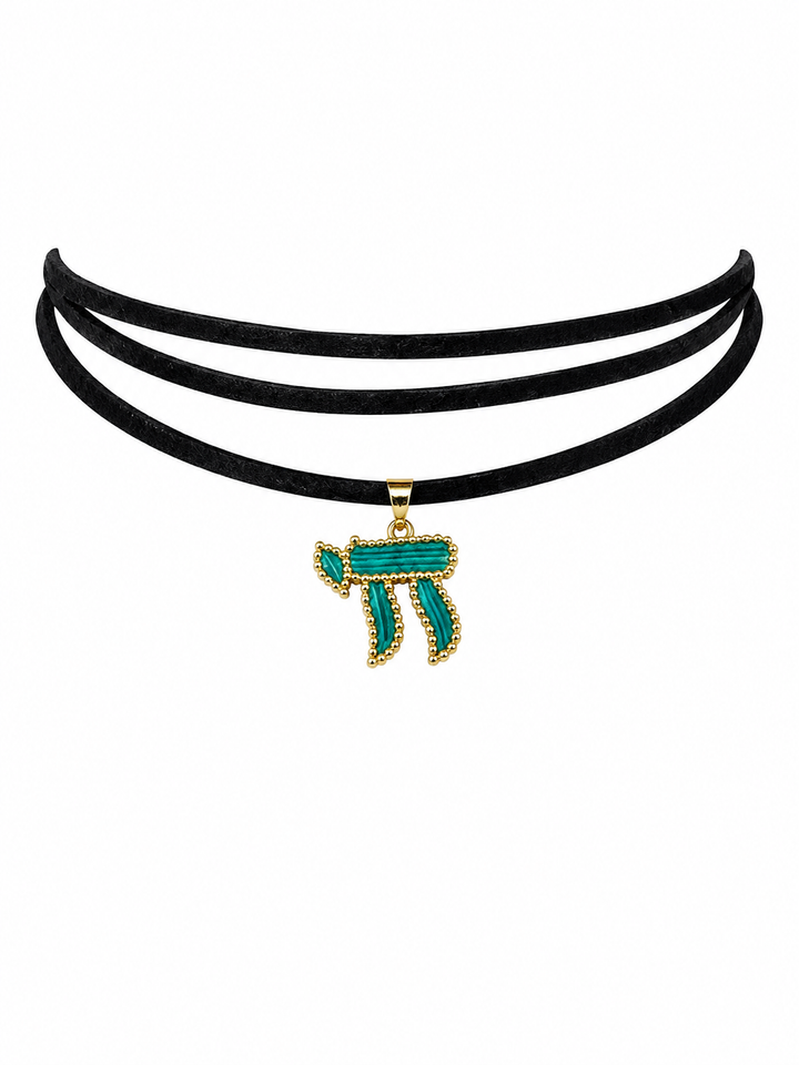 BEAD CHAI WRAP CORD CHOKER