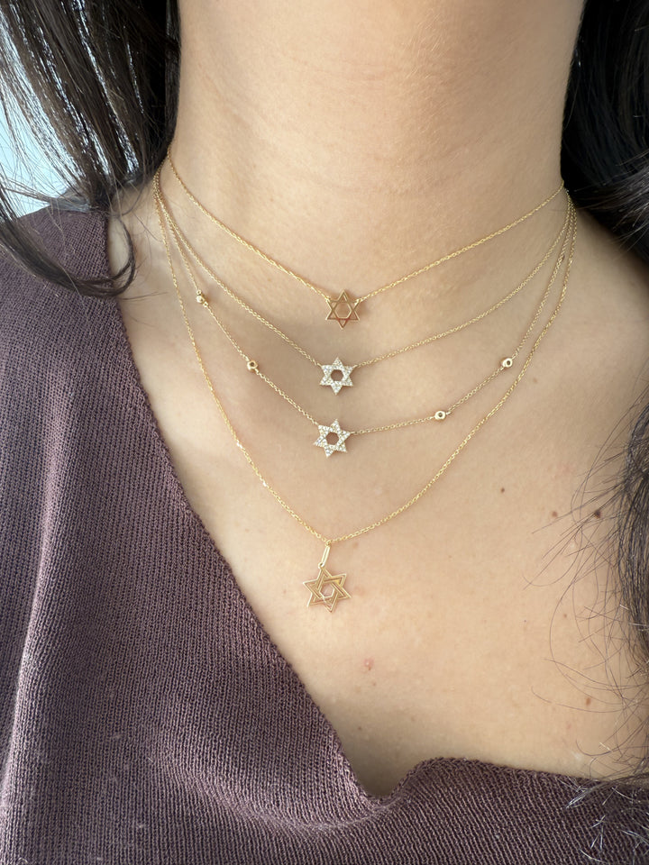 14K GOLD SMALL STAR OF DAVID NECKLACE
