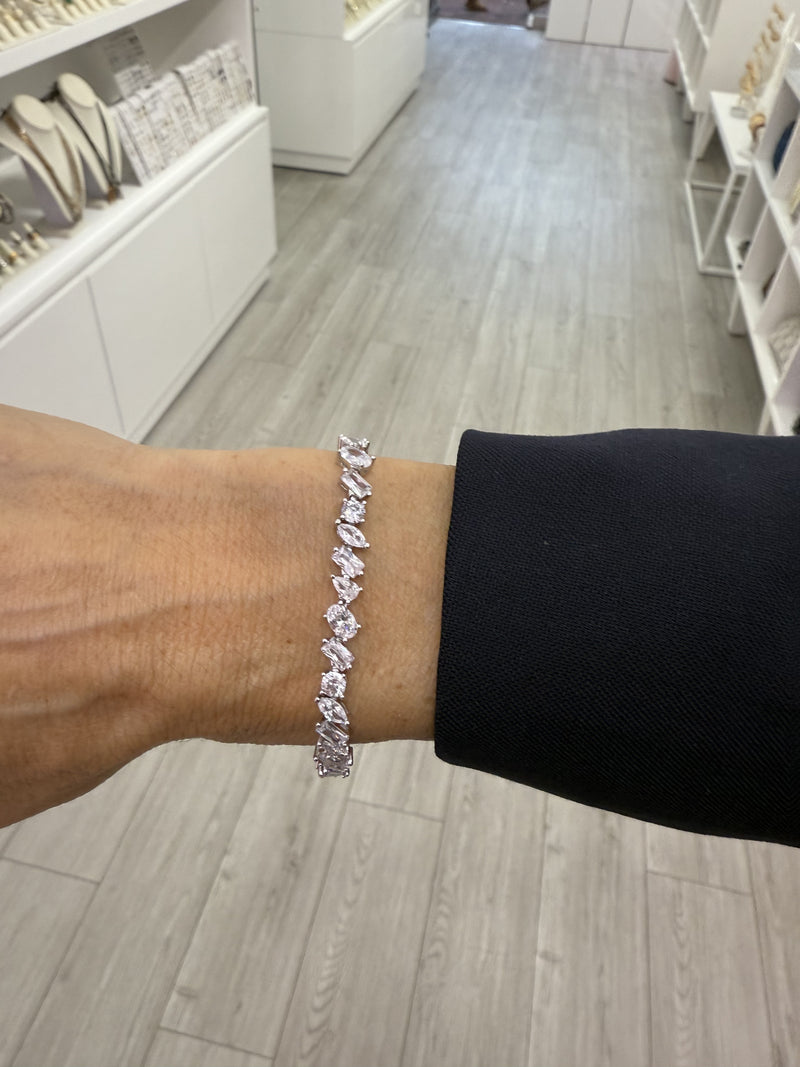 MIXED SHAPE CZ DIAMOND BRACELET