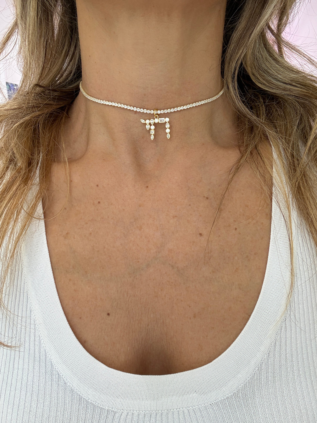 CZ DIAMOND CHAI TENNIS CHOKER
