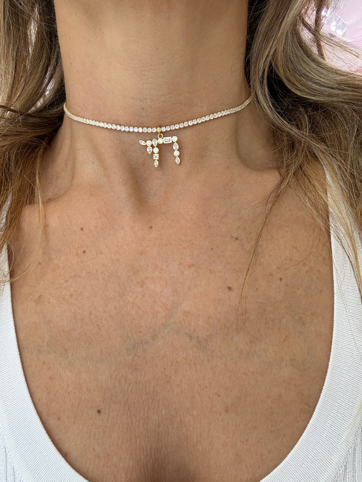 CZ DIAMOND CHAI TENNIS CHOKER