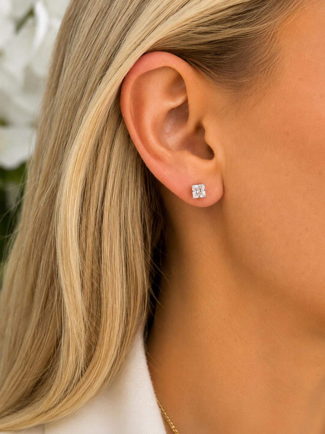 SQUARE STUD EARRINGS
