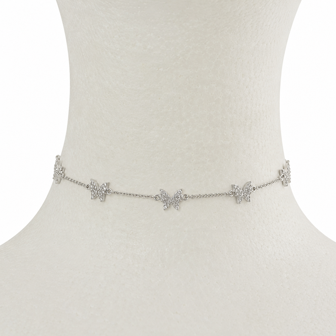 PAVÈ BUTTERFLY CHOKER NECKLACE