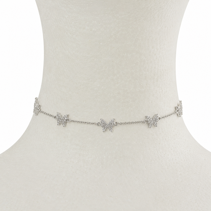 PAVÈ BUTTERFLY CHOKER NECKLACE