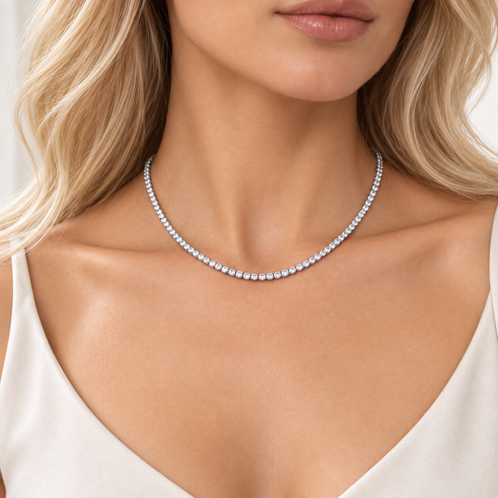 4 PRONG TENNIS NECKLACE
