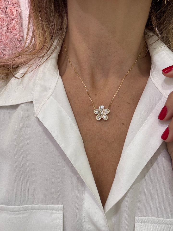 BAGUETTE FLOWER NECKLACE