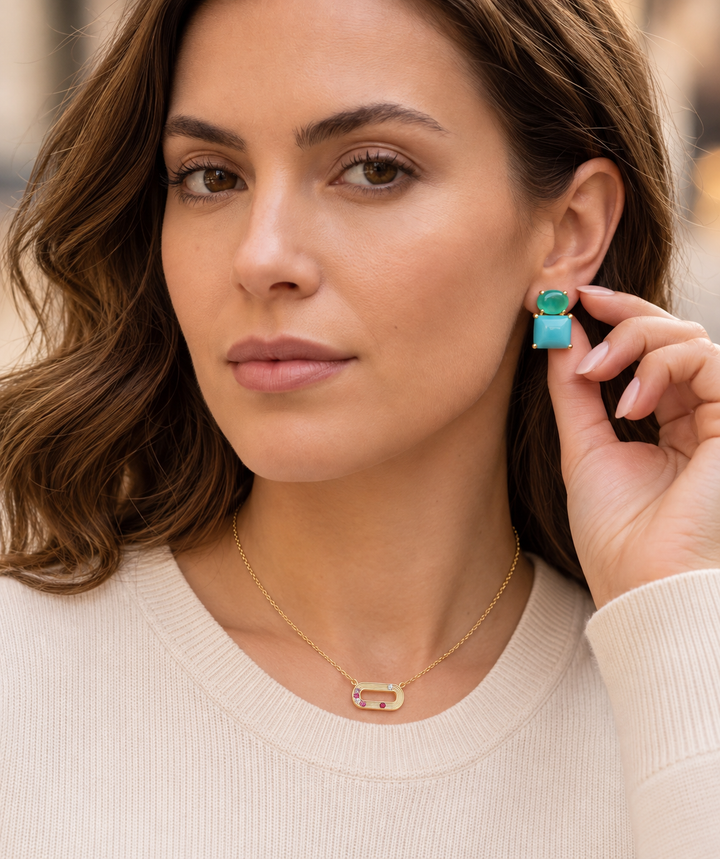 PAVÈ CUTOUT OVAL NECKLACE